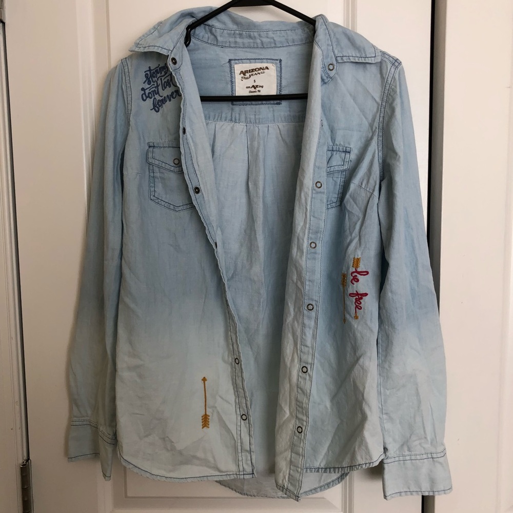 Long sleeve jean shirt